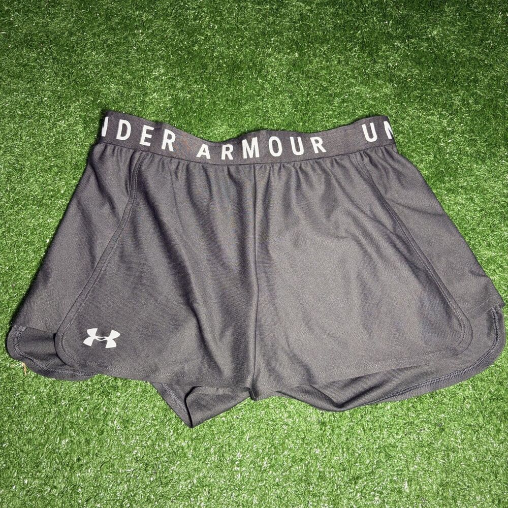 Under Armour Play Up Shorts Women’s Small Gray Athletic Running Lightweight